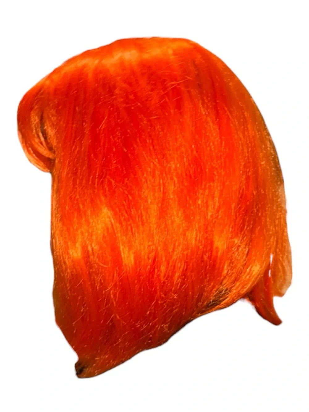 Vibrant Orange Synthetic Bob Wig - Women Hair